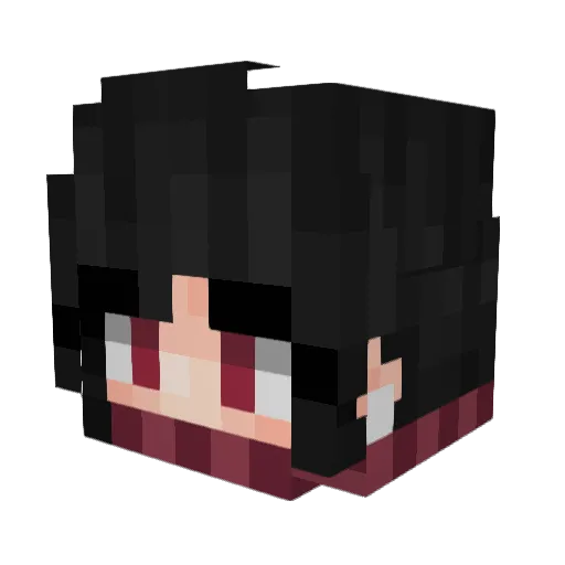 Iz0u0 Minecraft avatar head, 3D render