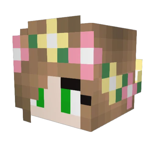 Iz7655 Minecraft avatar head, 3D render