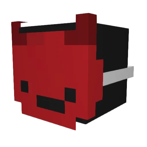 IzMiku Minecraft avatar head, 3D render