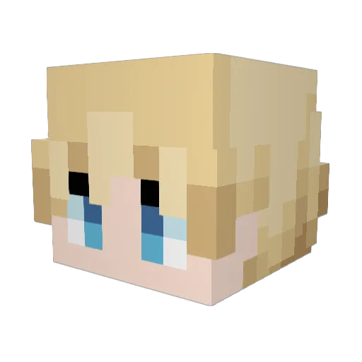 IzRainbow Minecraft avatar head, 3D render