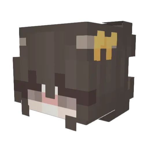 IzaDaTree Minecraft avatar head, 3D render