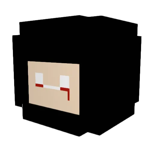 IzaGanja Minecraft avatar head, 3D render