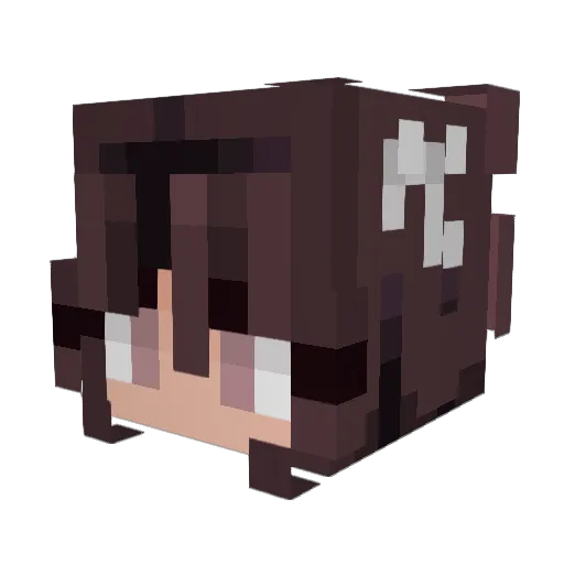 IzaRayz Minecraft avatar head, 3D render