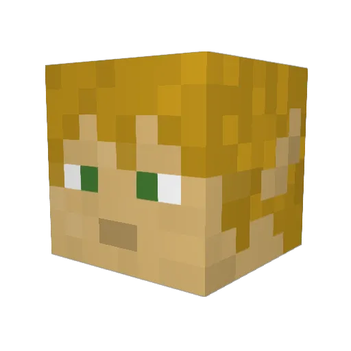 Izaak_Matthew Minecraft avatar head, 3D render