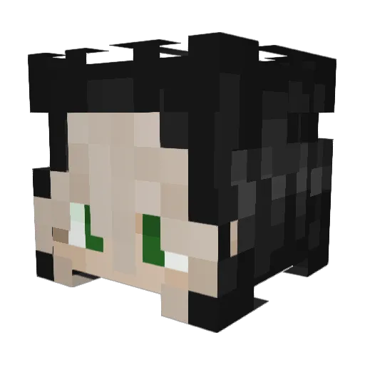 Izaaqwack Minecraft avatar head, 3D render