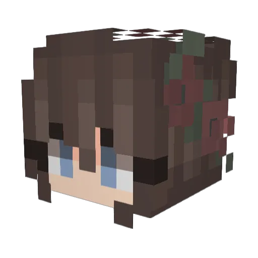 Izabely Minecraft avatar head, 3D render