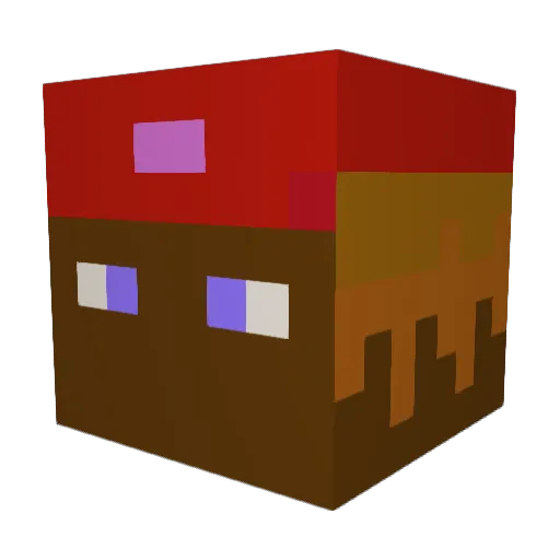 Izakzzon Minecraft avatar head, 3D render