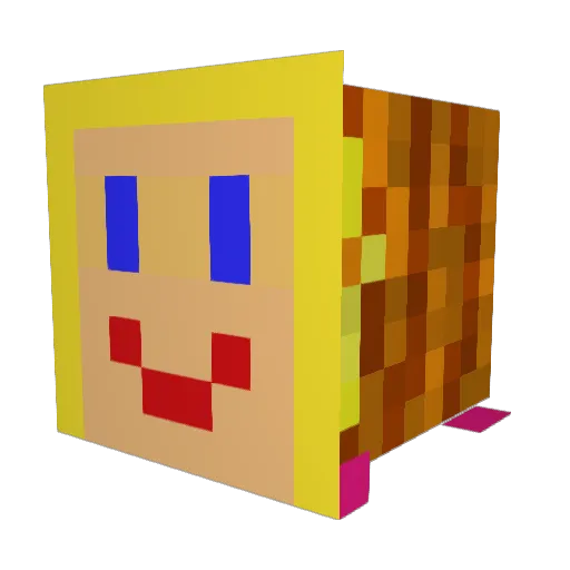 Izalesium Minecraft avatar head, 3D render