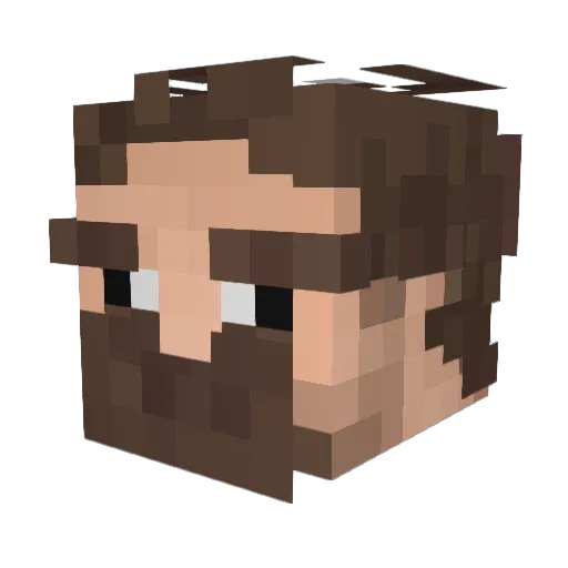 IzariLink Minecraft avatar head, 3D render