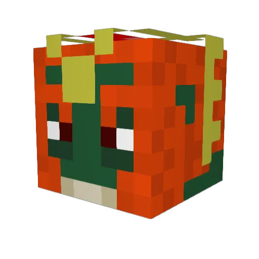 Izasayoi Minecraft avatar head, 3D render
