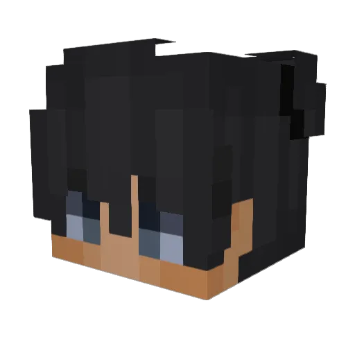 Izashdl Minecraft avatar head, 3D render