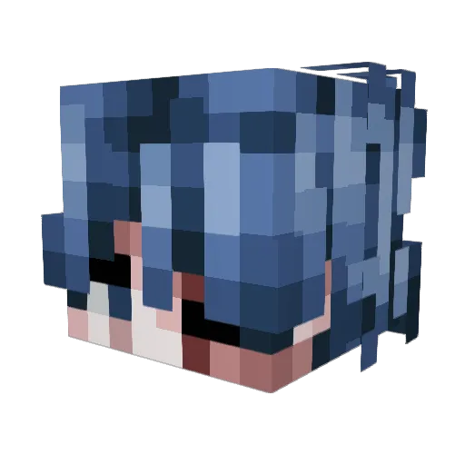 Izashii Minecraft avatar head, 3D render