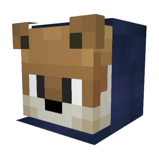 Izatore Minecraft avatar head, 3D render
