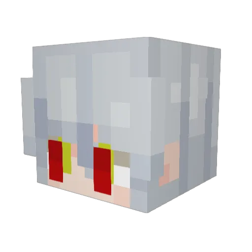 Izawaa Minecraft avatar head, 3D render