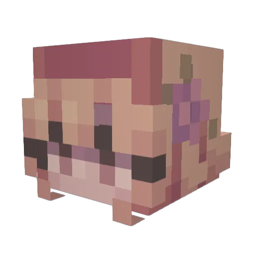 Izawolf_ Minecraft avatar head, 3D render