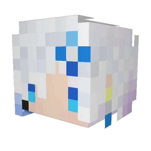 IzayoiSange Minecraft avatar head, 3D render
