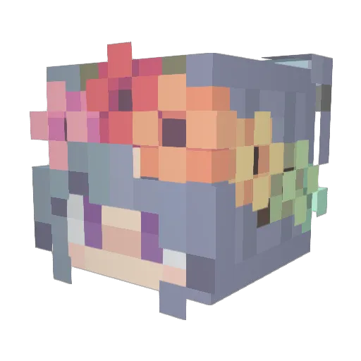 Izdragon76 Minecraft avatar head, 3D render