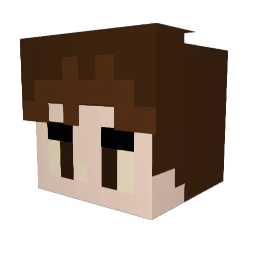 IzeMath Minecraft avatar head, 3D render