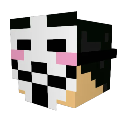 Izea_Girl Minecraft avatar head, 3D render
