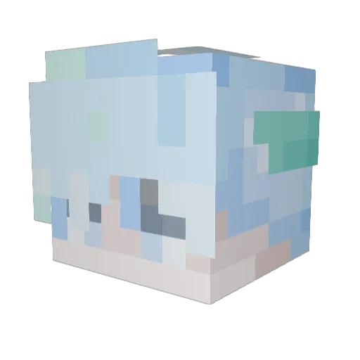 Izecube Minecraft avatar head, 3D render