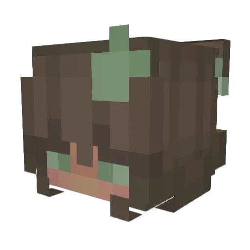Izeebee Minecraft avatar head, 3D render