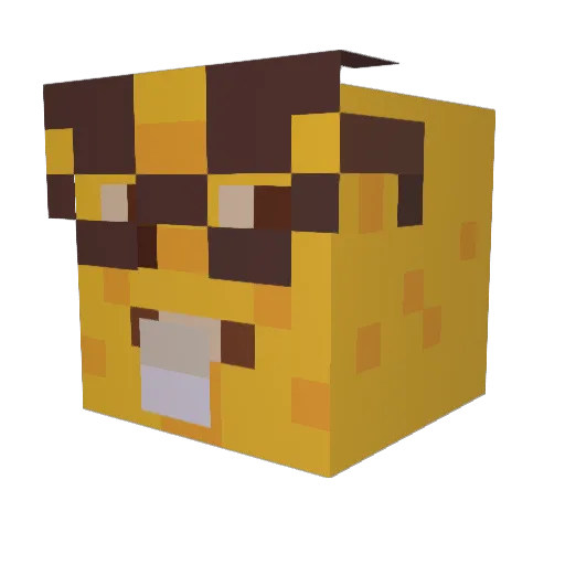 Izenix_ Minecraft avatar head, 3D render
