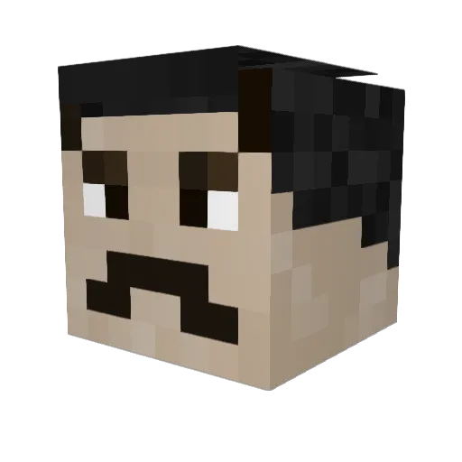 Izeredekvi Minecraft avatar head, 3D render