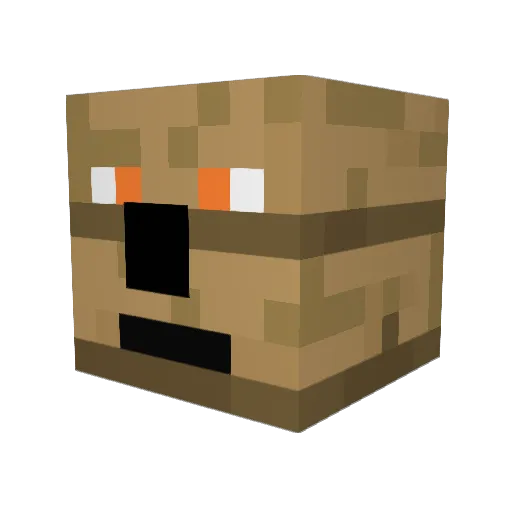 IziGuma Minecraft avatar head, 3D render