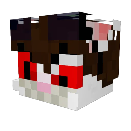 Izia Minecraft avatar head, 3D render