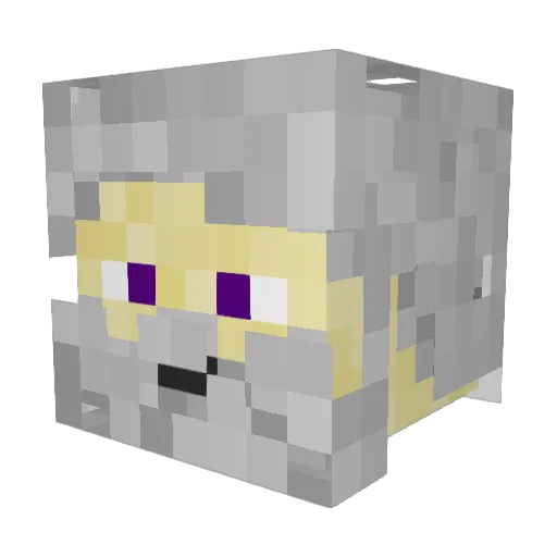 Izidore Minecraft avatar head, 3D render