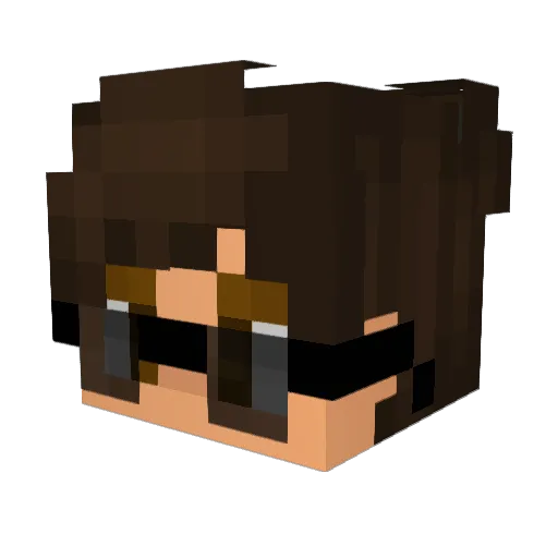 Izinti Minecraft avatar head, 3D render