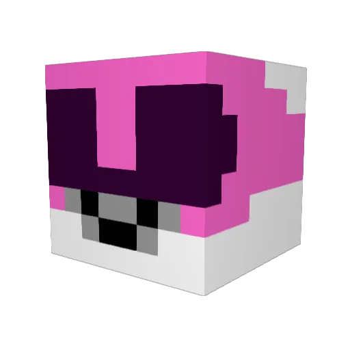 Iziola Minecraft avatar head, 3D render