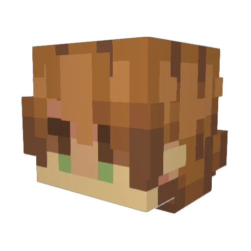 IzmoMac Minecraft avatar head, 3D render