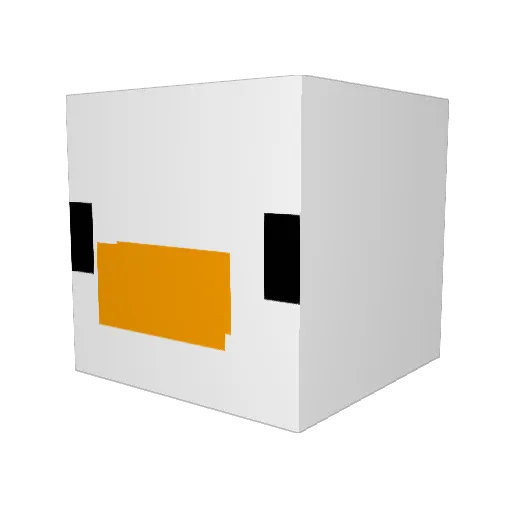 Izndey Minecraft avatar head, 3D render