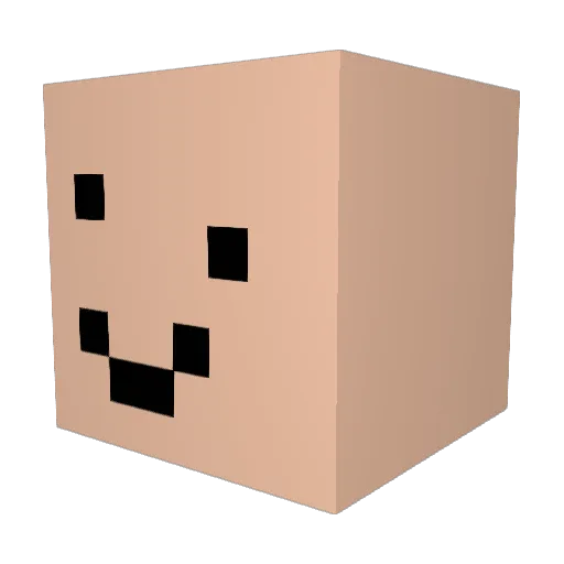 Izobs Minecraft avatar head, 3D render