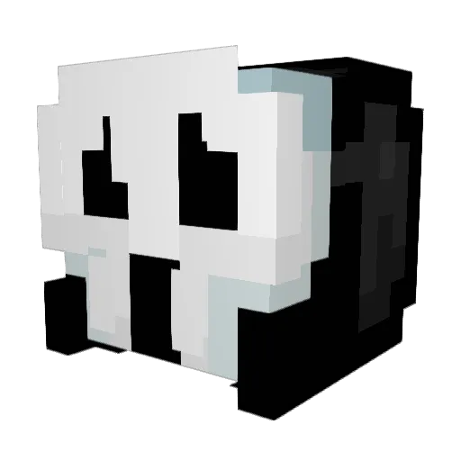 Izod Minecraft avatar head, 3D render