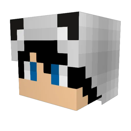 Izoh02 Minecraft avatar head, 3D render