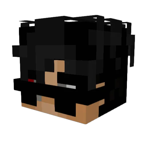 Izotopes Minecraft avatar head, 3D render