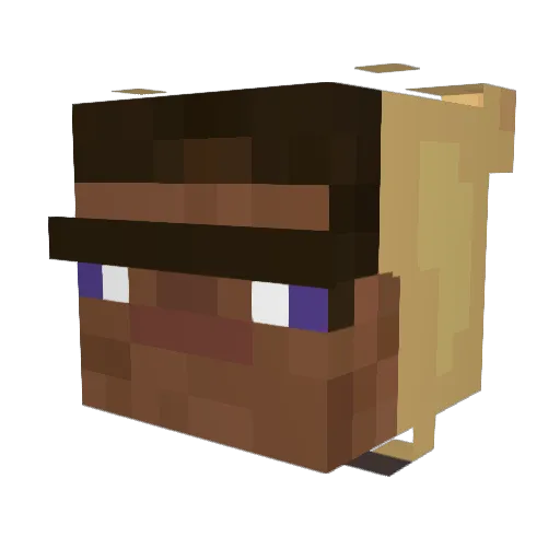 Izqnn Minecraft avatar head, 3D render
