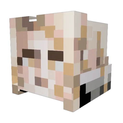 Izqui Minecraft avatar head, 3D render