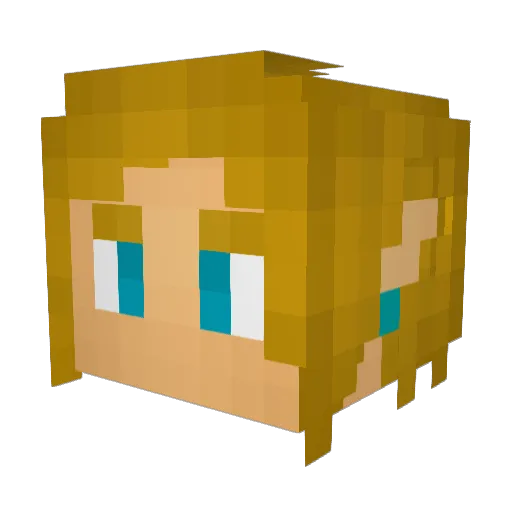 Izroba Minecraft avatar head, 3D render