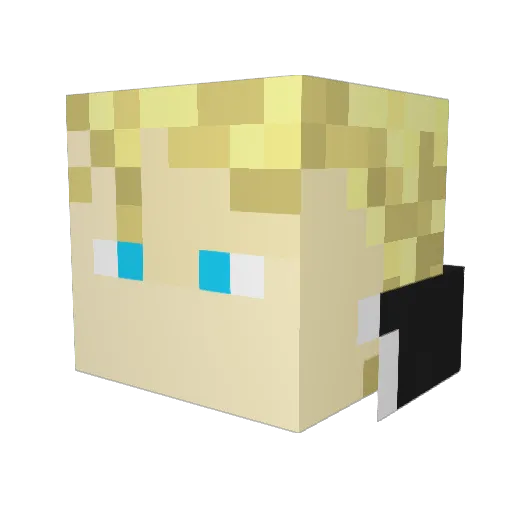 Izroth Minecraft avatar head, 3D render