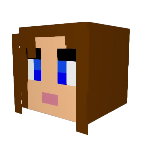 Izski3 Minecraft avatar head, 3D render