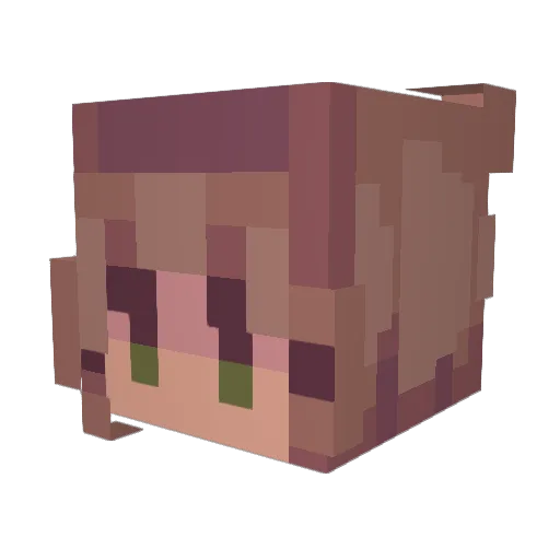 Izuko_o Minecraft avatar head, 3D render