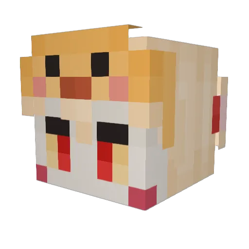 Izulaura Minecraft avatar head, 3D render