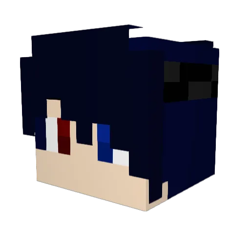 IzumiGC Minecraft avatar head, 3D render