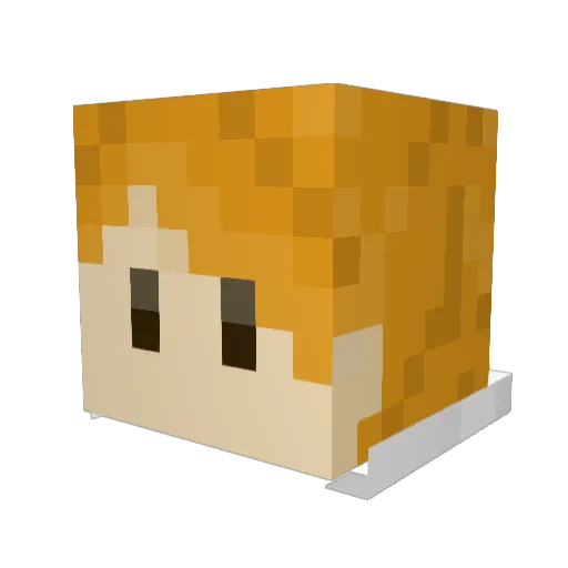 Izumisk Minecraft avatar head, 3D render