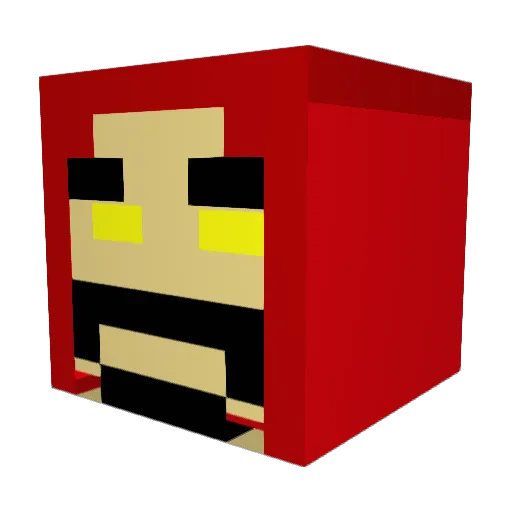 Izumixo Minecraft avatar head, 3D render