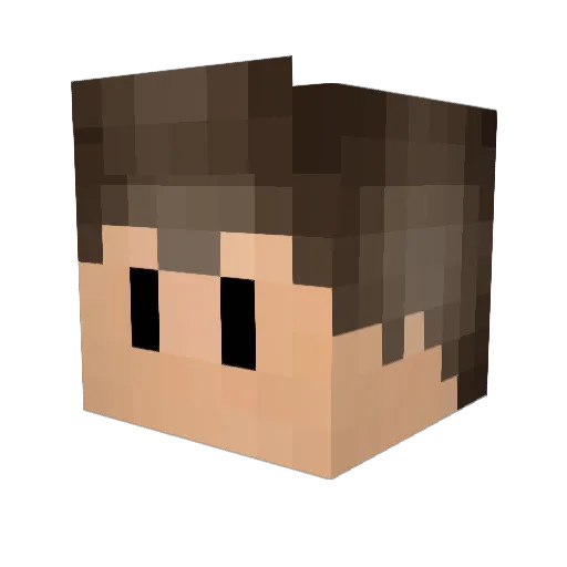 Izummy Minecraft avatar head, 3D render