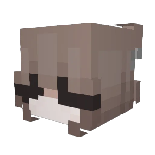 Izumux Minecraft avatar head, 3D render